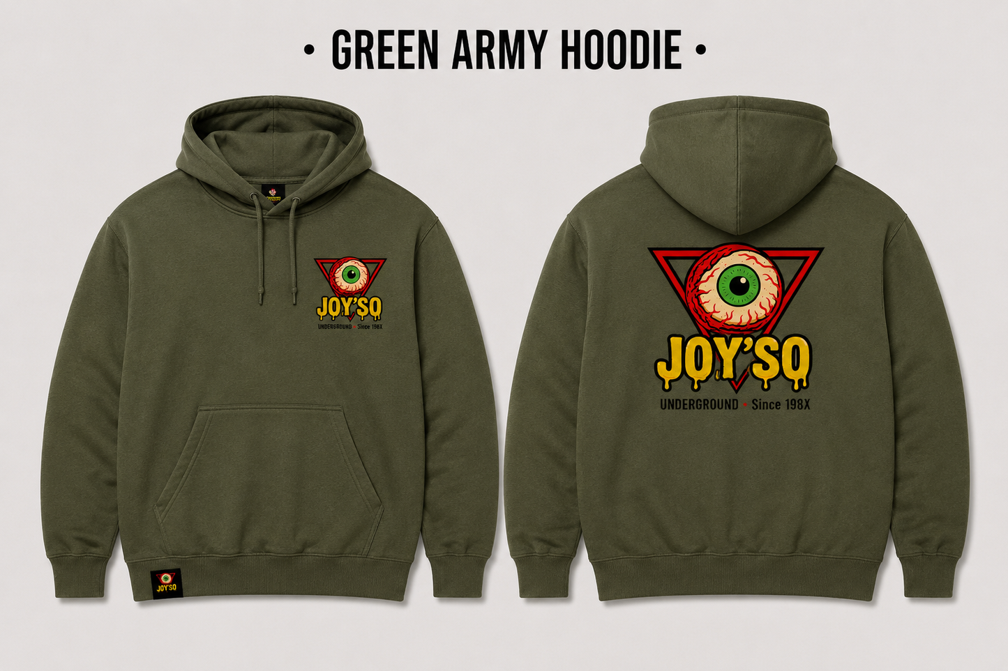 • GREEN ARMY HOODIE •